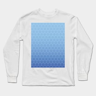 Blue honeycomb Long Sleeve T-Shirt